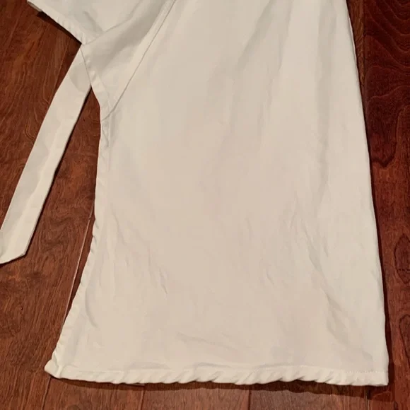 NWT Karen Millen Asymmetrical denim white dress - Picture 10 of 13